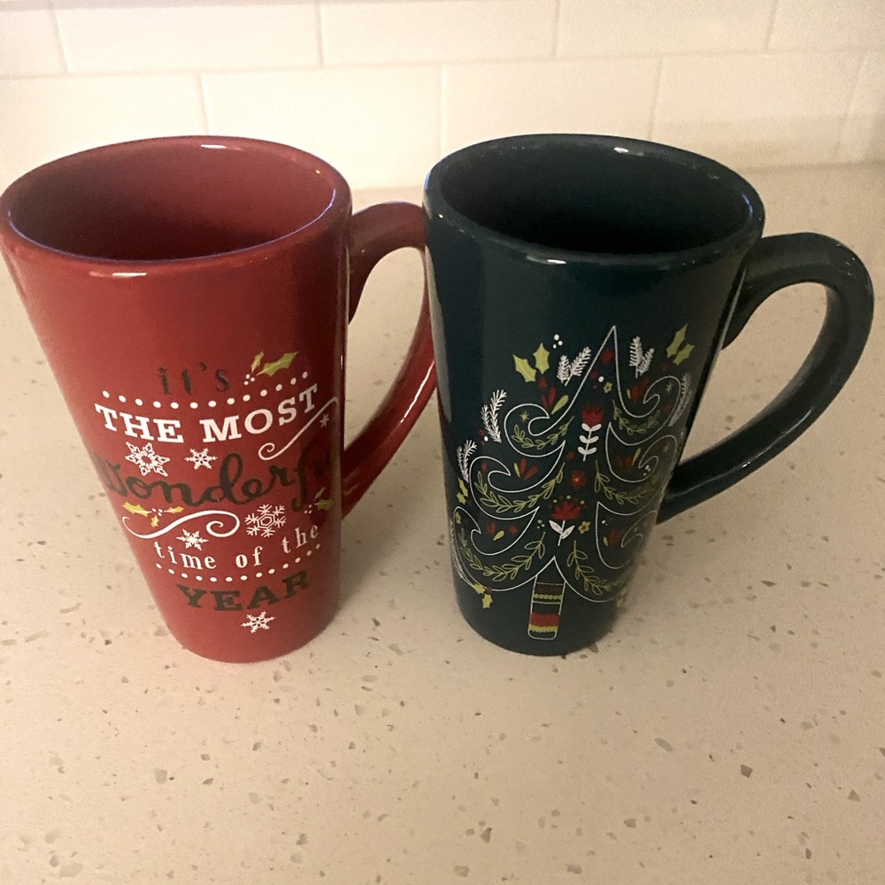 Holiday Mug Set - Red and Green